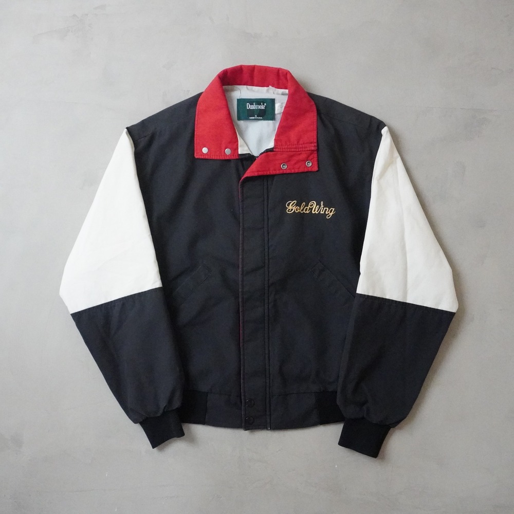 Vintage Dunbrooke Gold Wing GWRRA Jacket Small Mens 90s Black White Red USA Made